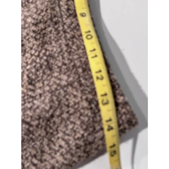 Loft Tweed Wool Blend Skirt Floral Flounce Size 4 Brown Pink - Picture 6 of 9